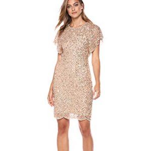 Adrianna Papell Flutter Sleeve Cocktail Dress